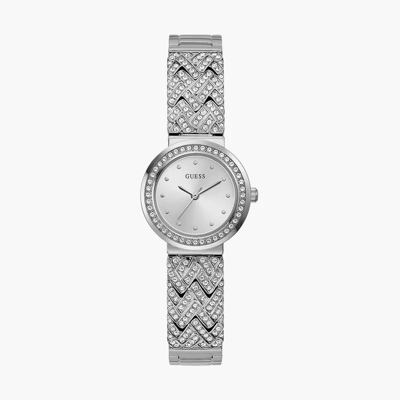جس Guess Silver Analog Watch for Women