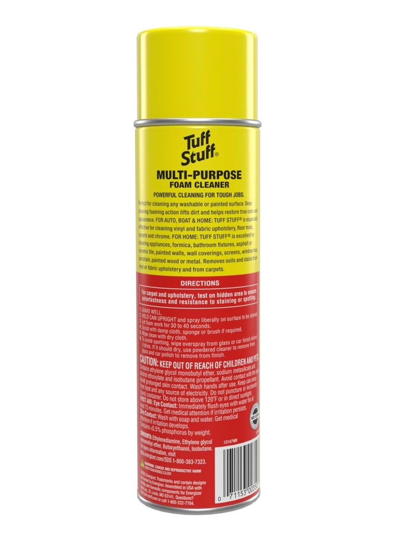 Tuff Stuff STP Tuff Stuff Multi Purpose Foam Cleaner Car Interior, Furniture, Carpet, Deep Cleaning Foaming Action to Remove any Dirt or Stains, Restores your Surfaces to their Original Appearance 500 ml,  - Image 2