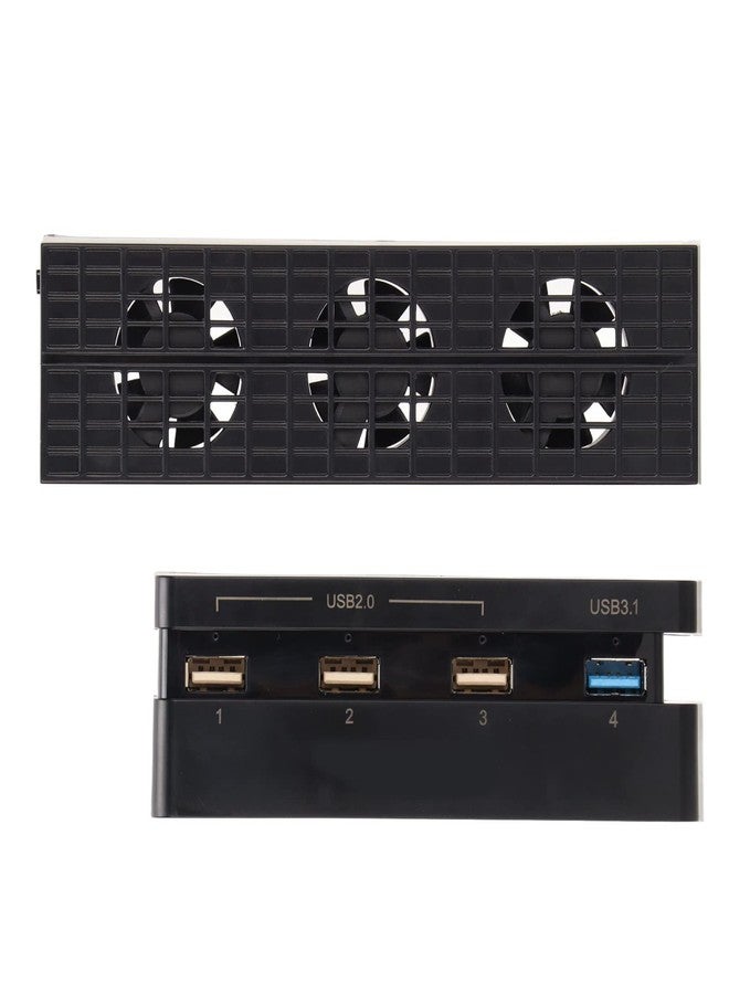 Zopsc مروحة تبريد ومركز USB للنحيف، مبرد يتحكم فيه مستشعر درجة الحرارة التلقائي وموصل مقسم 4 منافذ USB 2.0/3.1 لجهاز الألعاب النحيف - Image 1