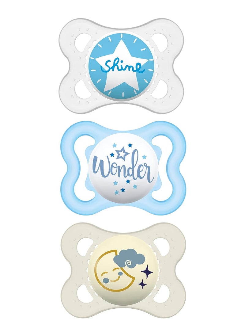 MAM Pack Of 3 Variety Pack Baby Pacifie, 0-6 Months, Boy  - Image 1