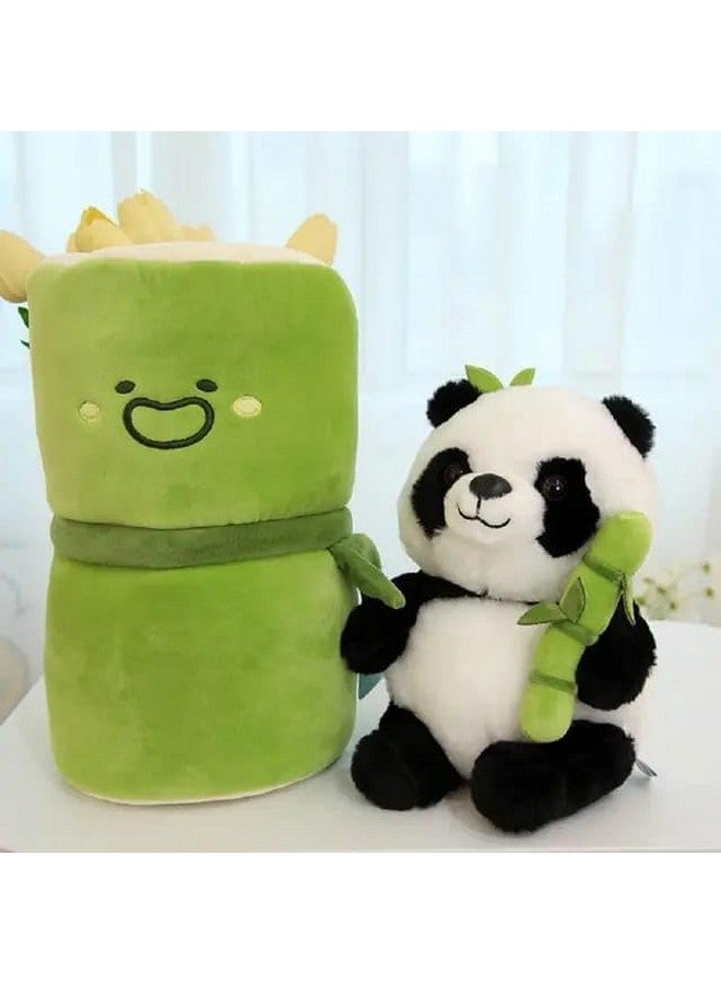 AVSHUB AVSHUB Cute Soft Toy for Girl Bamboo Tube Panda Stuffed Animal Panda Toys, Soft Panda in Bamboo Stuffed Animals Toy, Plushies Doll Gifts for Kids Girls Boys Birthday Valentine (Size 9 Inch) - Image 3
