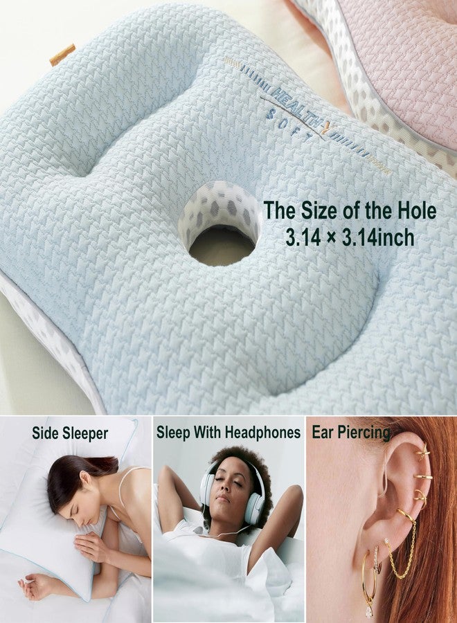 galactruly Ear Piercing Pillow for Side Sleeping,Piercing Pillow for Side Sleepers,Ear Pillow,Donut Pillow for Ear, Earring Pillows with Holes for Ear Pain - Image 3