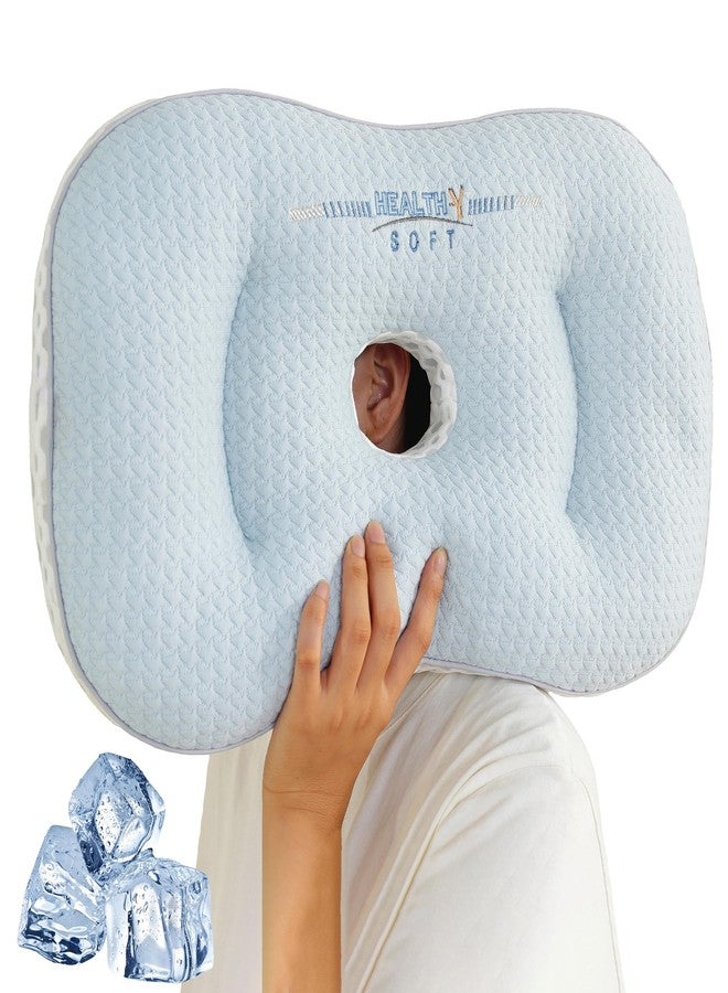 galactruly Ear Piercing Pillow for Side Sleeping,Piercing Pillow for Side Sleepers,Ear Pillow,Donut Pillow for Ear, Earring Pillows with Holes for Ear Pain - Image 1