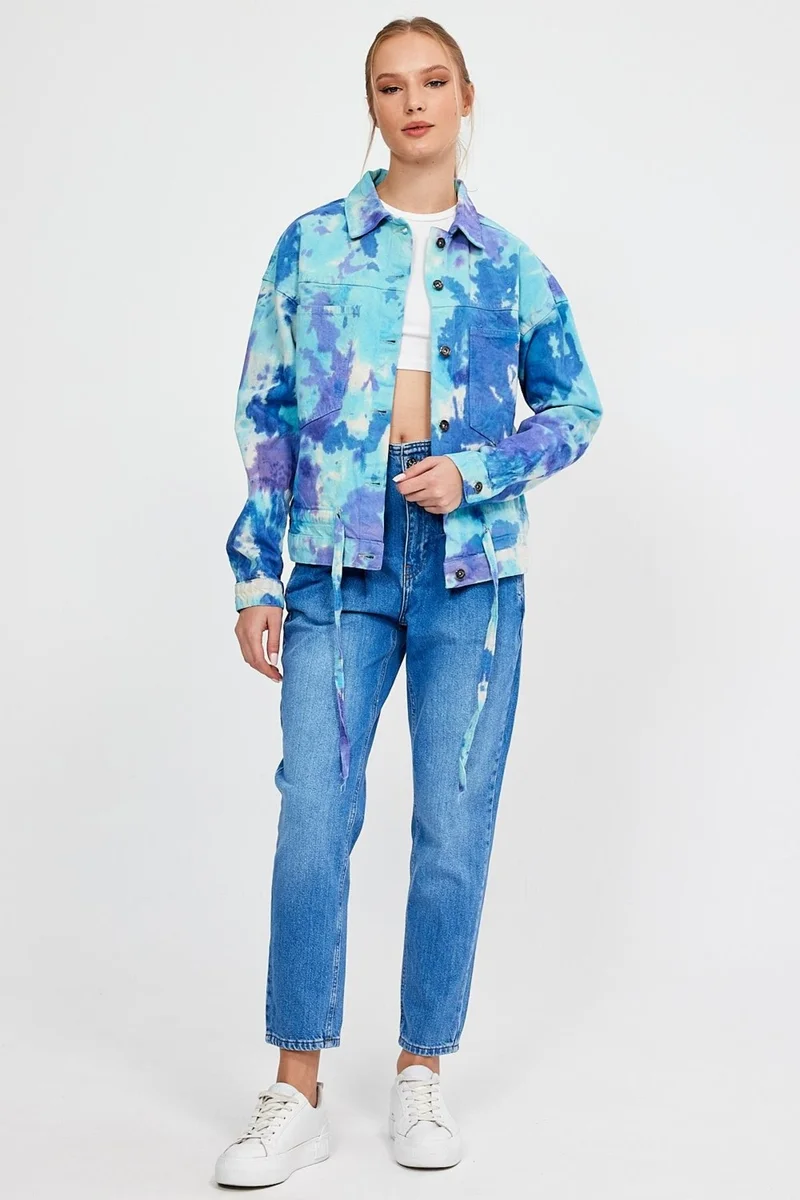 الكسندر جاردي Special Collection Tie Detail Denim Jacket (AG-3006)