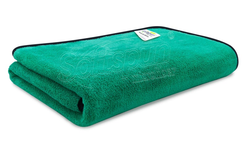 SOFTSPUN Microfiber Bath Towel 1 pc 280 GSM 70X140 Parrot Green! Ultra Absorbent Super Soft & Lightweight Quick Drying for Men & Women Daily Use Extra Large Size Unisex. - Image 1