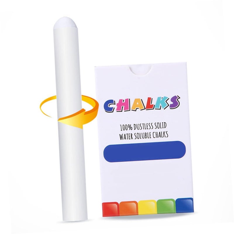 Water Soluble Dustless White Chalk 20 Pieces Easy Wipe Eco Friendly For School Blackboard - Image 4