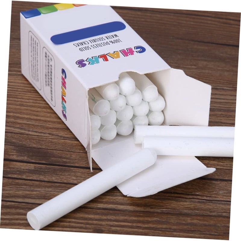 Water Soluble Dustless White Chalk 20 Pieces Easy Wipe Eco Friendly For School Blackboard - Image 3