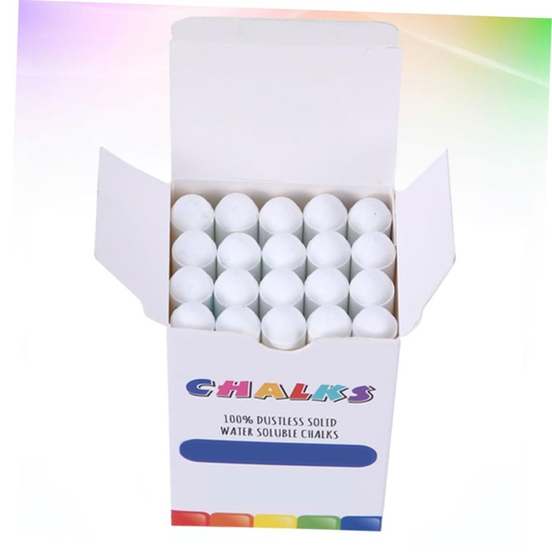 Water Soluble Dustless White Chalk 20 Pieces Easy Wipe Eco Friendly For School Blackboard - Image 5