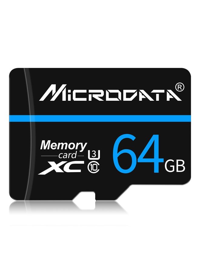 BURAQ MICRODATA 64GB U3 Blue Line and Black TF(Micro SD) Memory Card - Image 1
