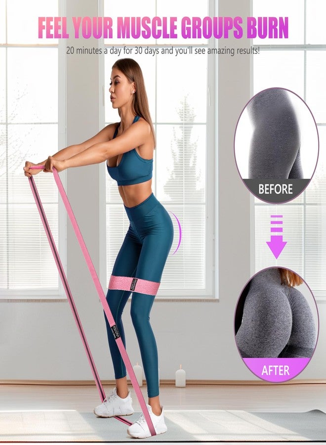 Hurdilen Resistance Bands for Working Out Set, 3 Pcs Pull Up Bands and 3 Pcs Assistance Bands with Door Anchor for Legs, Glutes, Hip, Fabric Loop Bands Workout Bands Resistance for Gym, Home, Office - Image 3