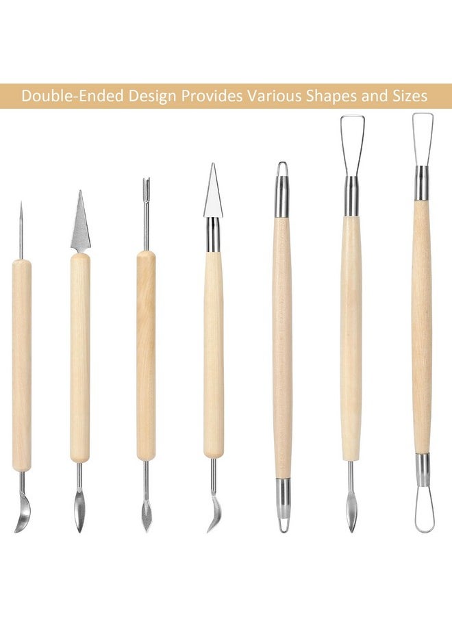 Blisstime - 18Pcs Clay Sculpting Tools Basic Clay Pottery Carving Tool Kit With Wooden Handles And Tool Bag - Image 1