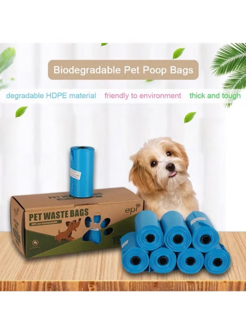 ال دبليو أكياس للحيوانات الأليفة للاستعمال لمرة واحدة من 10 قطع أزرق 15.6x6.4x6.1سم - Image 2