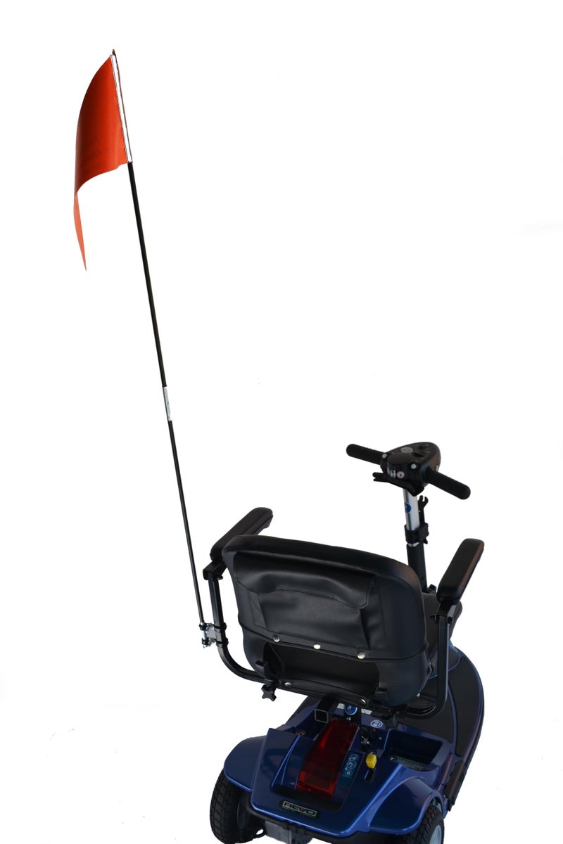 The Wright Stuff The Wright Stuff Wheelchair Scooter Power Chair Folding Safety Flag with mounting Hardware and Reflective strip 