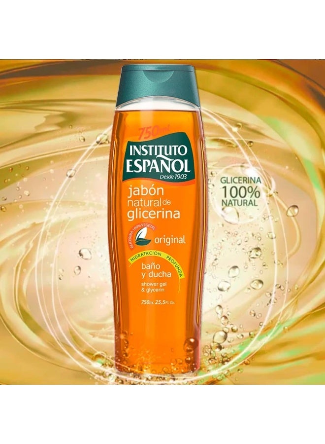 Instituto Espanol NATURAL GLYCERIN SOAP SHOWER GEL 750ML - Image 2