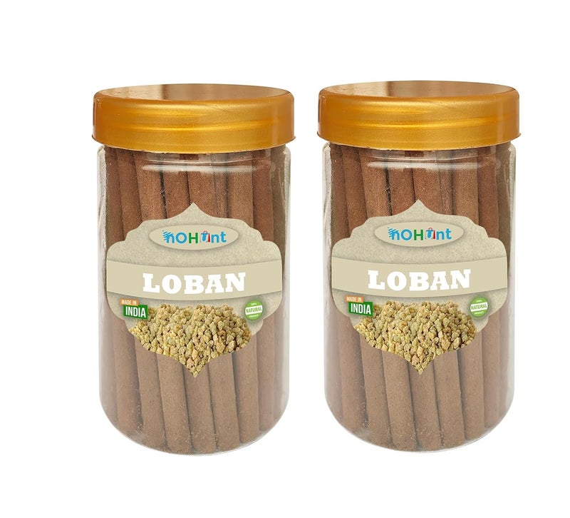 Nohunt NOHUNT 100 Dhoop Sticks for Pooja Meditation and Fragrance Infused with Desi Loban for Cleansing Air Purification and Serenity Pack of 2X100gm  - Image 1