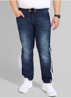 Instafab Plus Men's Classic Blue Dark-Washed Regular Fit Denim Jeans  - Image 2