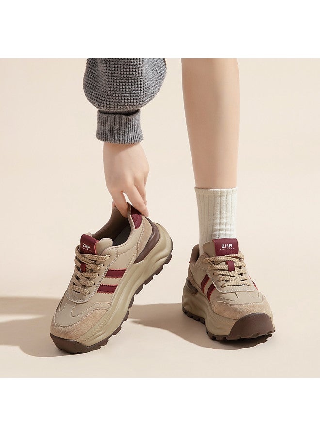 ZHR Instant 6cm Height Boost】trendy Platform Sneakers For Women, Chunky Sole Athletic Shoes, Versatile German Training Shoes, Casual Women's Footwear - Image 4