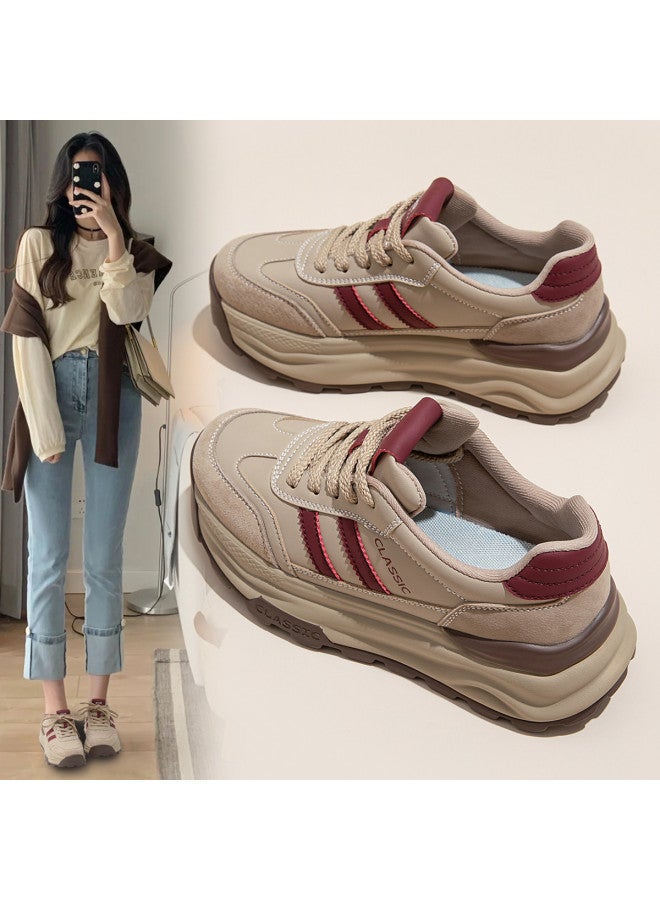 ZHR Instant 6cm Height Boost】trendy Platform Sneakers For Women, Chunky Sole Athletic Shoes, Versatile German Training Shoes, Casual Women's Footwear - Image 2