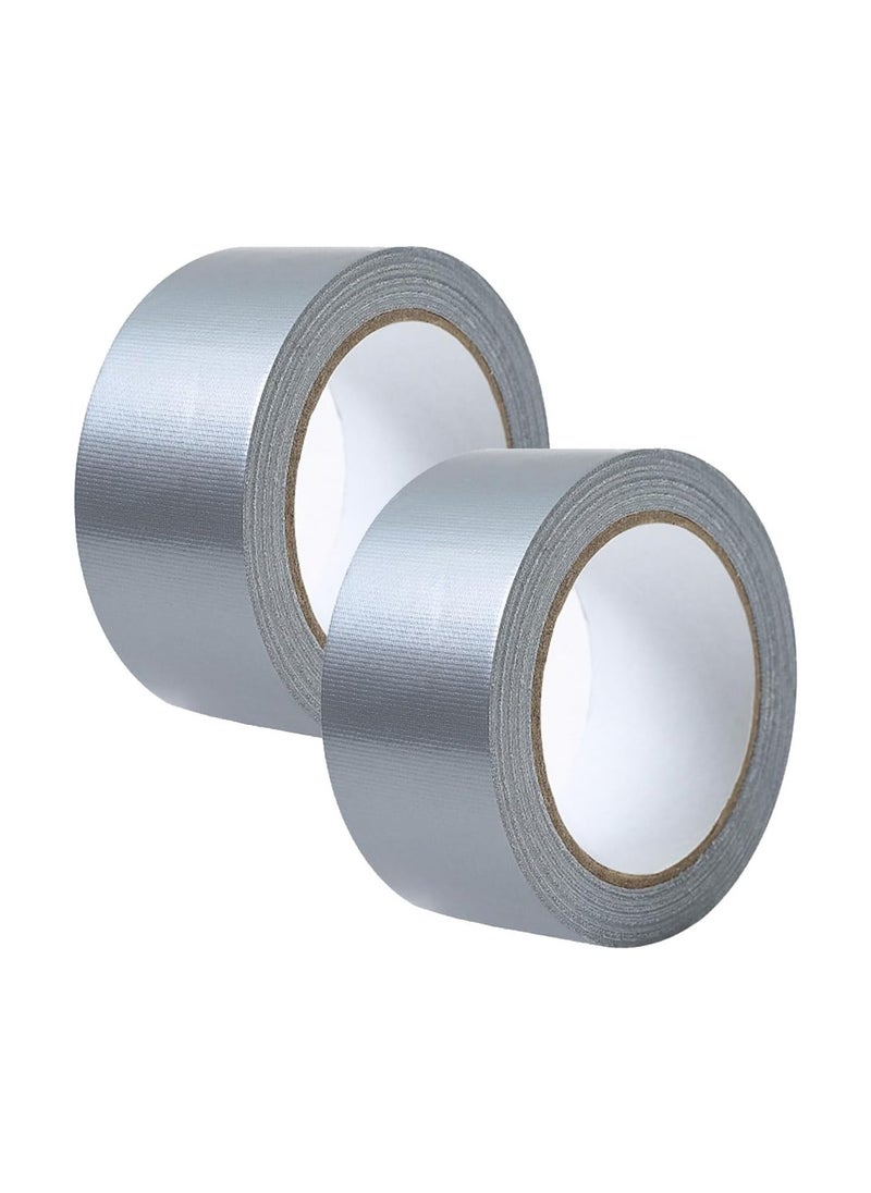 ECVV 2pcs 5 cm x 13.6 M Gray Strong Adhesive Duct Tape - Durable & Waterproof for All Weather Conditions  - Image 1