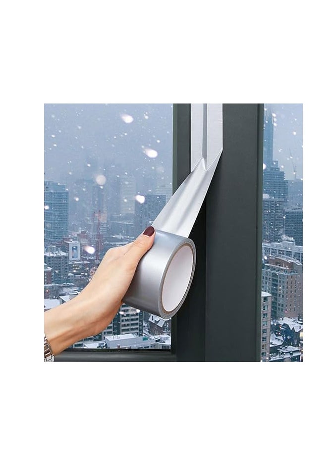 ECVV 2pcs 5 cm x 13.6 M Gray Strong Adhesive Duct Tape - Durable & Waterproof for All Weather Conditions  - Image 2