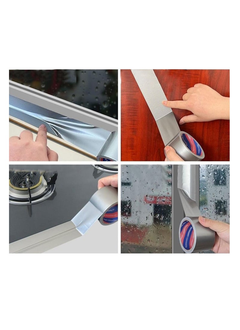 ECVV 2pcs 5 cm x 13.6 M Gray Strong Adhesive Duct Tape - Durable & Waterproof for All Weather Conditions  - Image 5