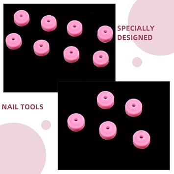 minkissy 20PCS Nail Drill Dust Covers Silicone Caps for Nail Drill Bits and Tools Dust Collectors for Professional Salons and Home Use - Image 3