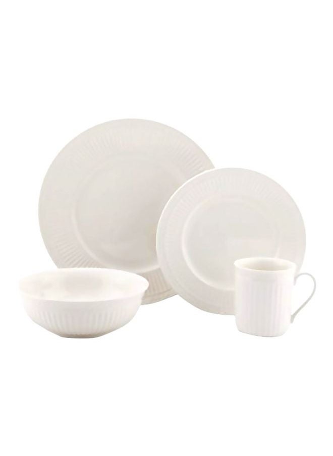 NIBEMINENT 4-Piece Place Setting Set White  - Image 1