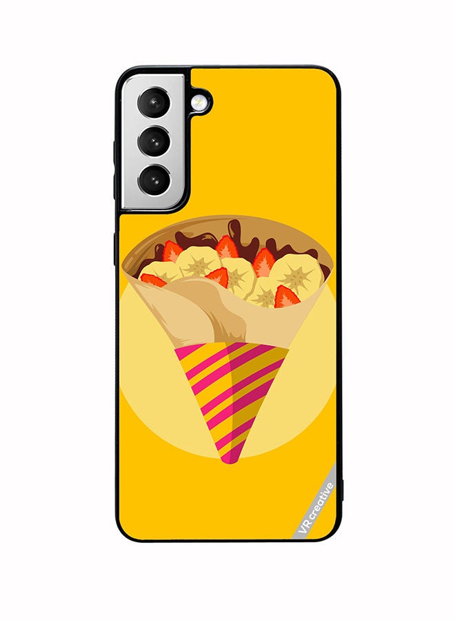VR CREATIVE Protective Case Cover For Samsung Galaxy S22 5G A Delicious Crepes With Lots Of Toppings Design Multicolour - Image 1