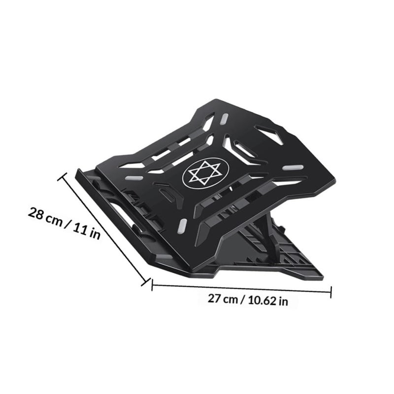 Foldable Laptop Stand Portable Adjustable Desktop Notebook Holder With Plastic Base Random Color - Image 3
