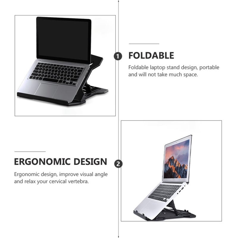 Foldable Laptop Stand Portable Adjustable Desktop Notebook Holder With Plastic Base Random Color - Image 4