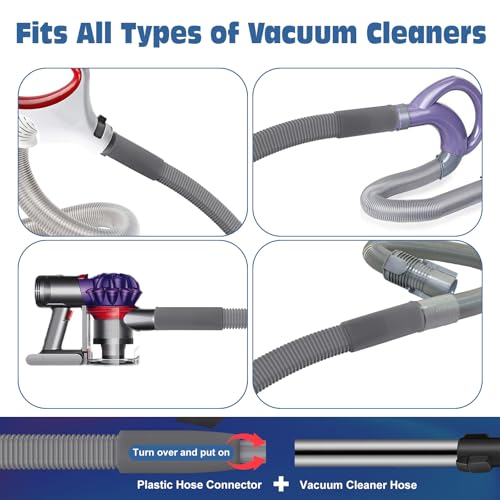 PetOde 2 Pieces Dryer Vent Cleaner Kit Compatible with Most Vacuum Cleaner, Dryer Lint Brush and Vacuum Hose Attachment, Quickly Lint Remover, Deep Gray - Image 3