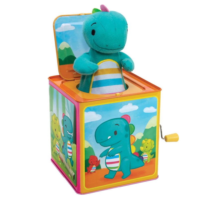 Schylling Brand Baby Dino Jack in The Box  Classic Tin Musical Popping Toy  Ages 18 Months to 4 Years - Image 3