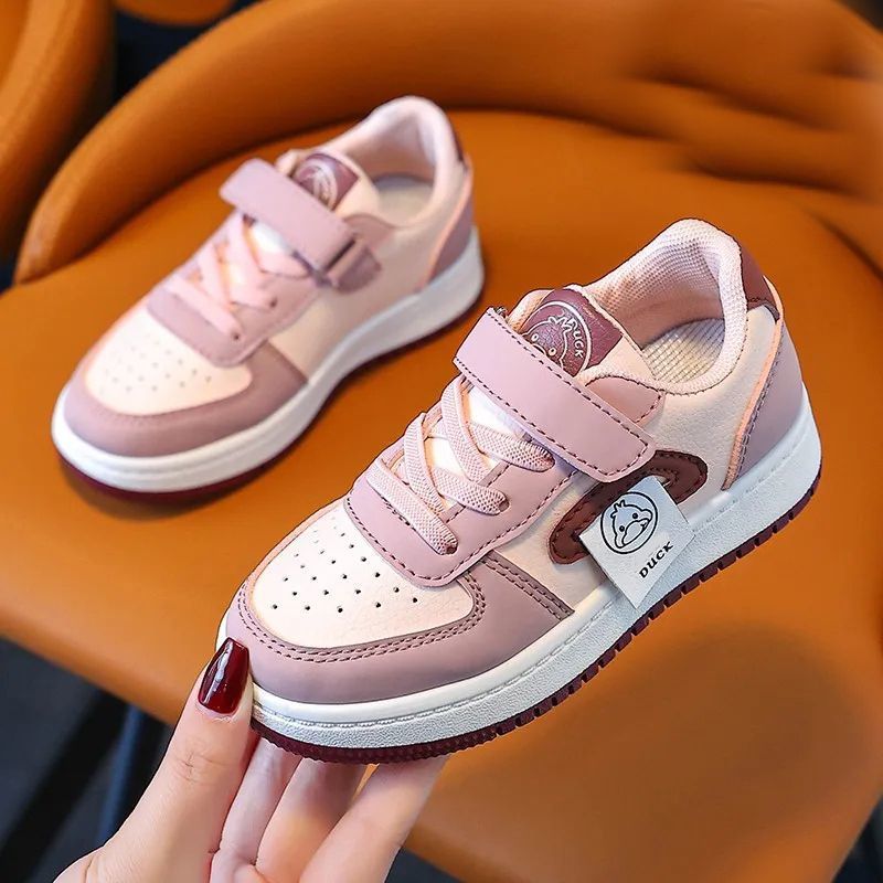 Girls' Shoes Leather Panel Shoes Low-Top All-Match Casual Sports Shoes Girls' Student Shoes - Image 5