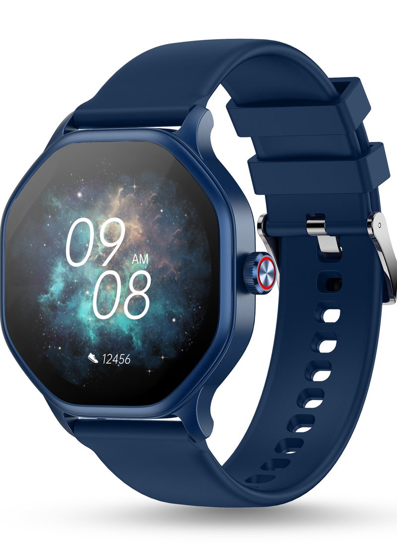 Pebble Hive 1.39" HD Display, BT Calling, Health Suite, Multiple Watch Faces, Full Touch Screen, Multi Sports Modes, Sleep Monitoring, Alarm & Notification, DIY Watch Faces, In-Built Games, World Clock, Blue  - Image 1