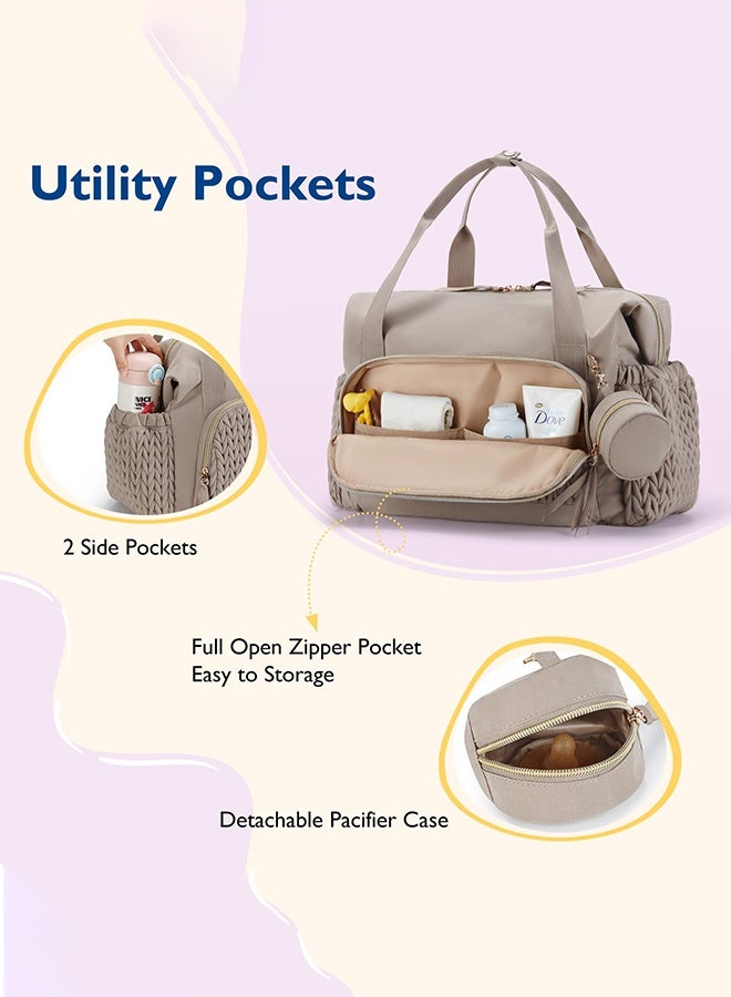 Arabest Diaper Bag Tote, Large Capacity Travel Diaper bags, Hospital Bag for Labor Delivery, Baby Bag with Pacifier Case - Image 4