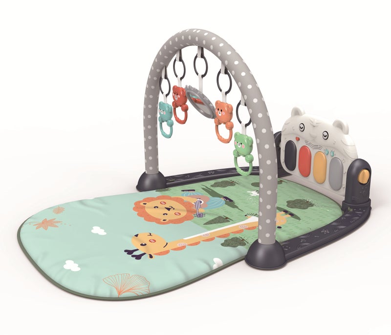 Youleen Baby Gyms Play Mats Non-Toxic Musical Piano Play Indoor Mat Center With Melodies Rattle For Kids Multicolour Musical Activity Center Kick  Play Piano Gym Tummy Time Padded Mat for Newborn Toddler Infants - Image 1