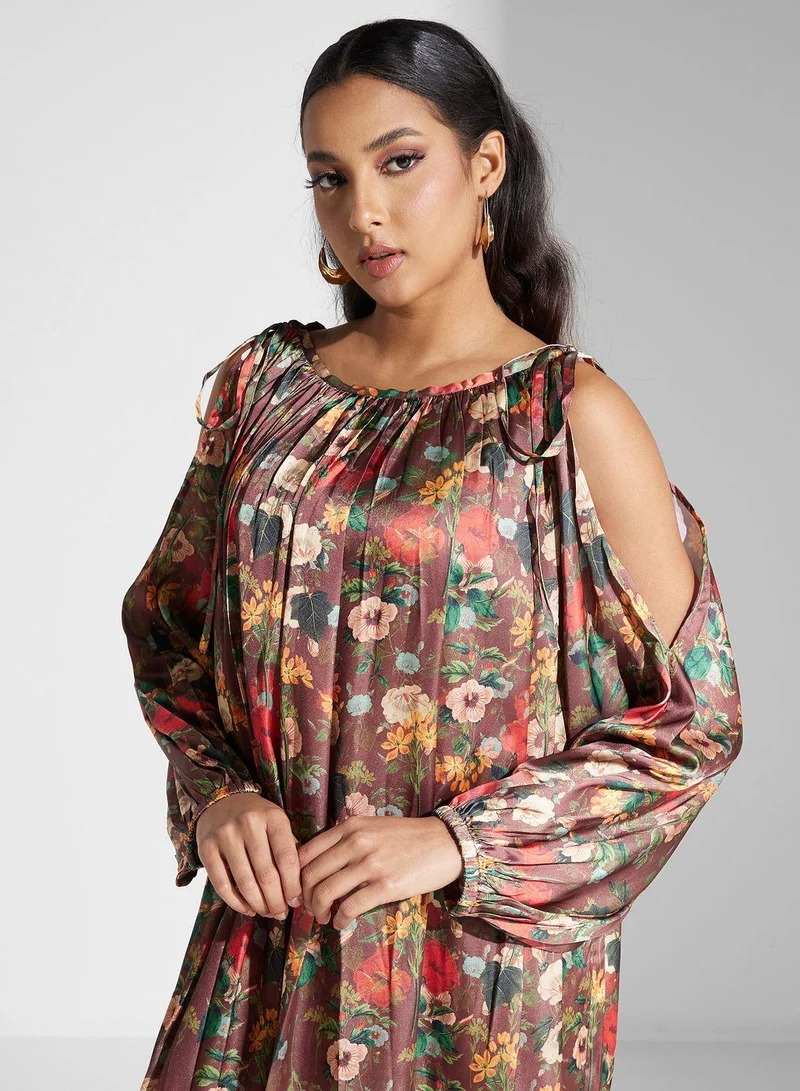 SINOIR Floral Printed Dress