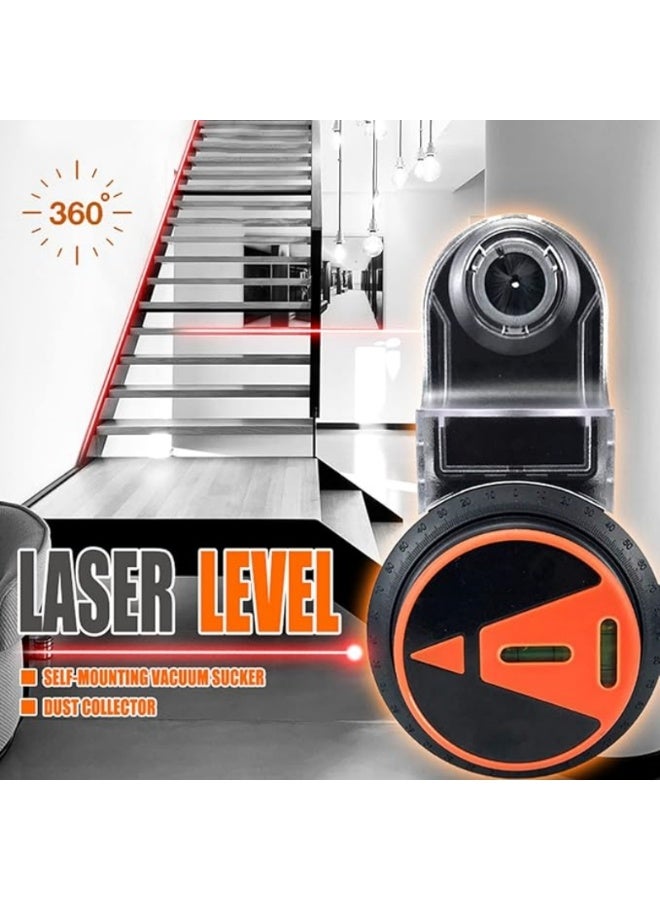 M MIAOYAN Electric drill with 2-in-1 dust collection attachment, level and 500mAh battery, 360° rotating drilling, suitable for construction, hanging pictures, wall writing and painting. - Image 5