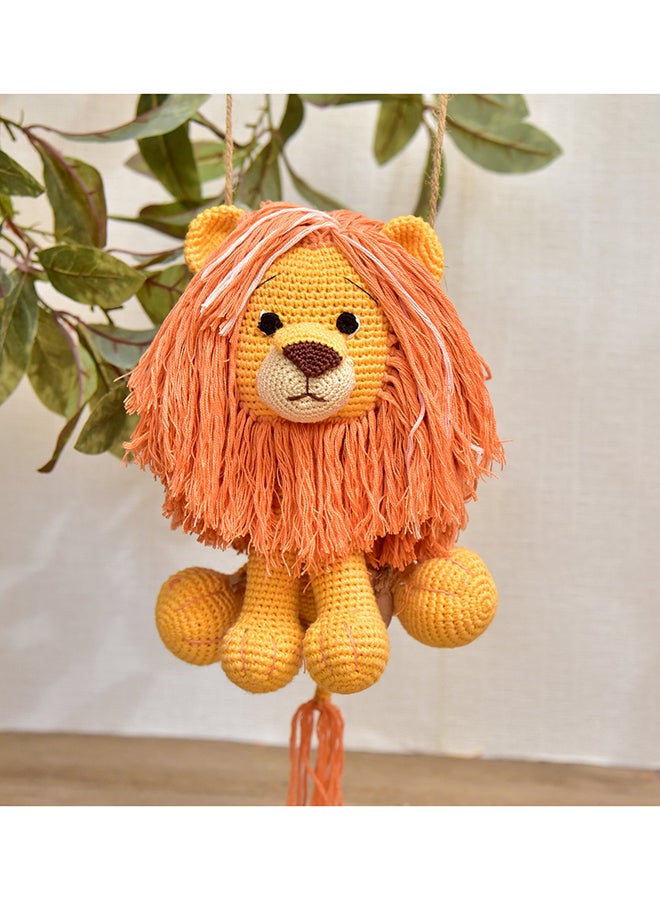 Happy Threads Handmade Crocheted Cute Handmade Asad the Lion (10 inch) – Orange | Crochet Toys | Child Safe | for Babies 6 Months & Above | Dolls for Boys/Girls| For Birthday Gift | Decorative Items for Room - Image 4