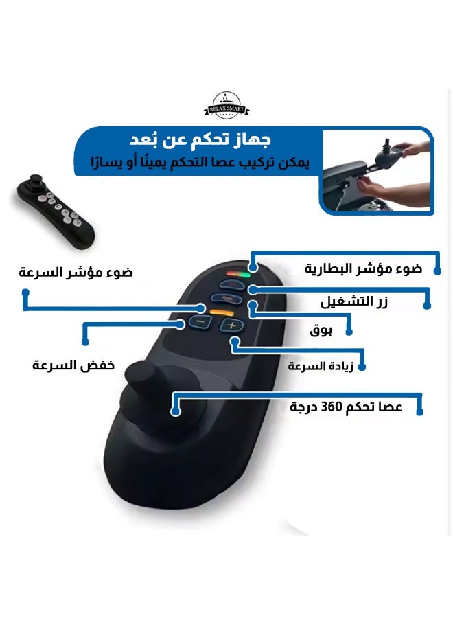 Relax Smart Lightweight Foldable Electric Wheelchair – Portable Power Wheelchair for Adults, Compact Mobility Scooter with Powerful Motor, Long Battery Life, and Easy Folding Design for Travel and Daily Use - Image 3