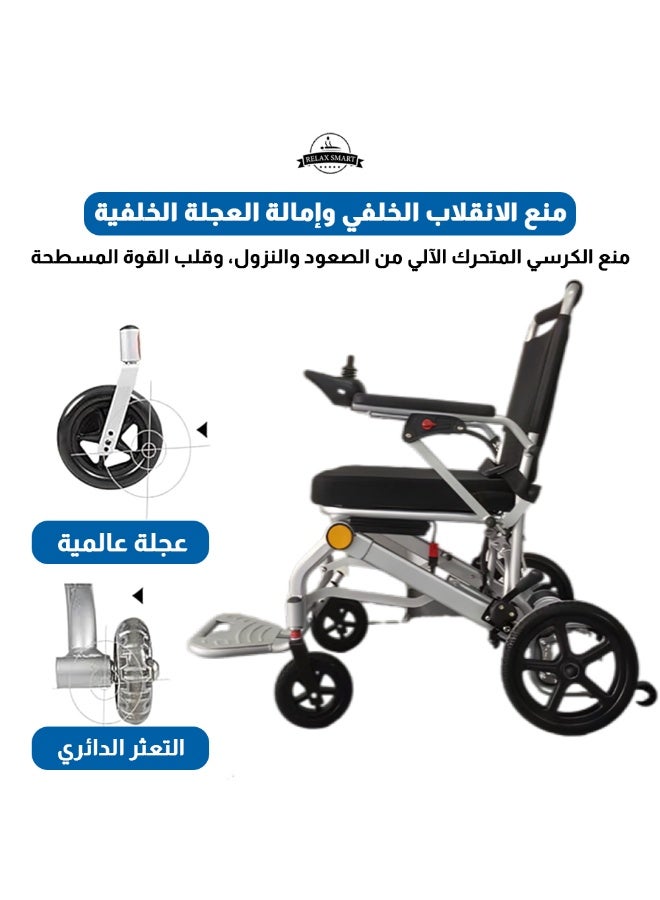 Relax Smart Lightweight Foldable Electric Wheelchair – Portable Power Wheelchair for Adults, Compact Mobility Scooter with Powerful Motor, Long Battery Life, and Easy Folding Design for Travel and Daily Use - Image 4