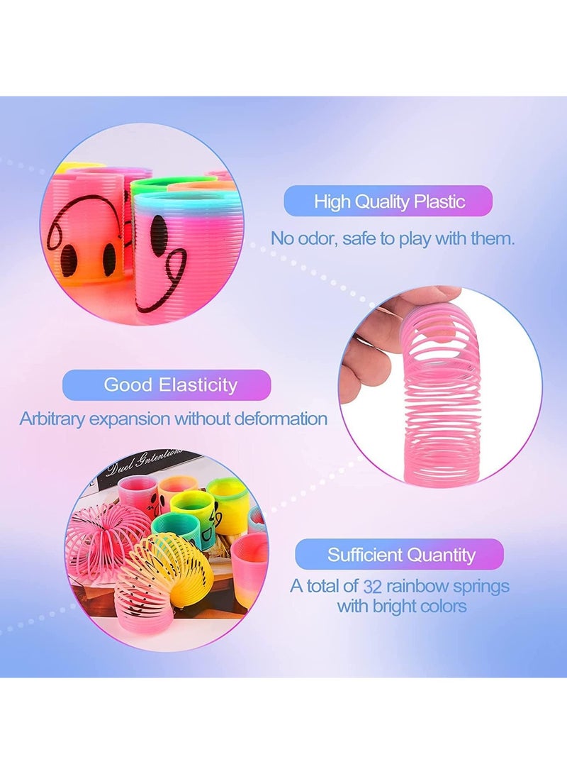 Rainbow Magic Spring Toys – 30-Pack Colorful Smiley Coil Slinkies for Kids – Educational Sensory & Learning Toy, Party Favors, Pinata Fillers, Birthday Return Gifts for Boys & Girls - Image 3