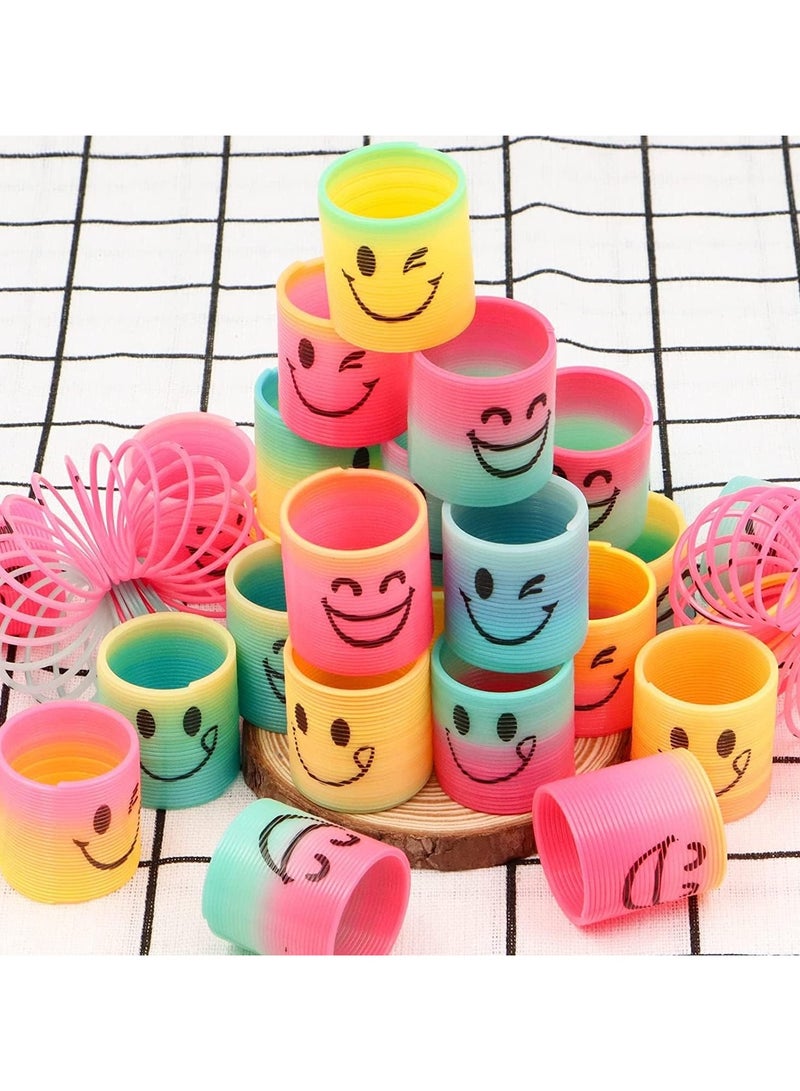 Rainbow Magic Spring Toys – 30-Pack Colorful Smiley Coil Slinkies for Kids – Educational Sensory & Learning Toy, Party Favors, Pinata Fillers, Birthday Return Gifts for Boys & Girls - Image 5