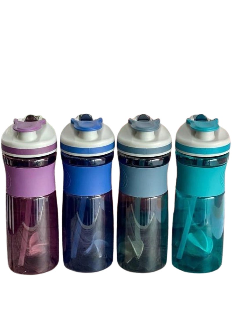 VIO - Gym Shaker Bottle 800 ML 100% Leakproof Stylish Dual Straw Sipper Bottle with Mixer Ball for Protein BPA Free Material Sports Water Bottle For Adults Kids with Supplement Stirring Ball Drinking Cup for Fitness Exercise Yoga Sports Gym Men Women - Image 1