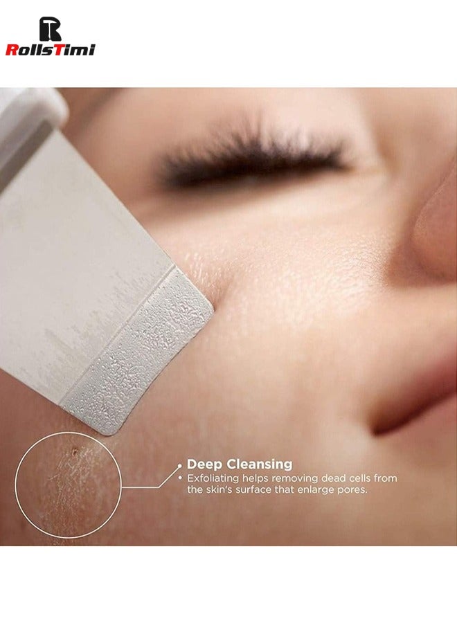 RollsTimi  Ultrasonic Anti-Aging Face Cleaner Skin Scrubber with Blackhead Wrinkle Removal Device White  - Image 3