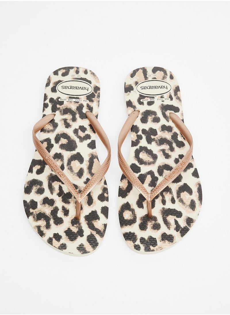 havaianas - Slim Leopard Print Flip Flops - Image 1