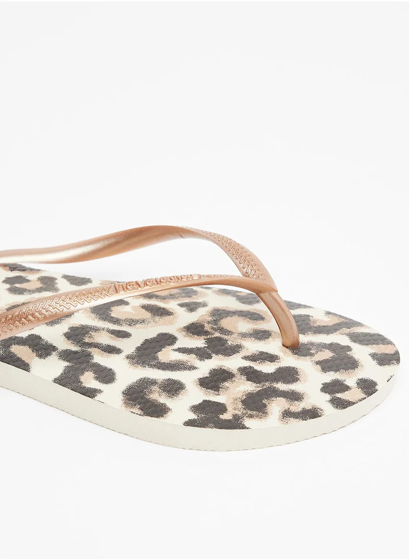 havaianas Slim Leopard Print Flip Flops