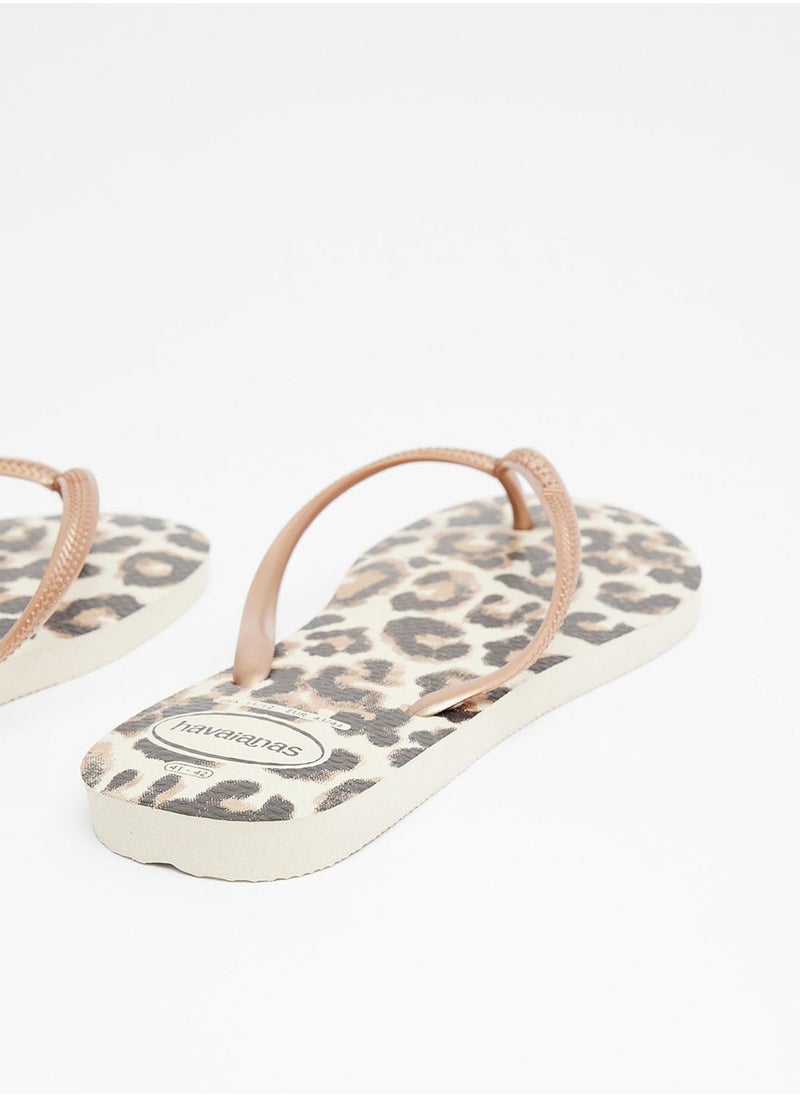 havaianas - Slim Leopard Print Flip Flops - Image 1