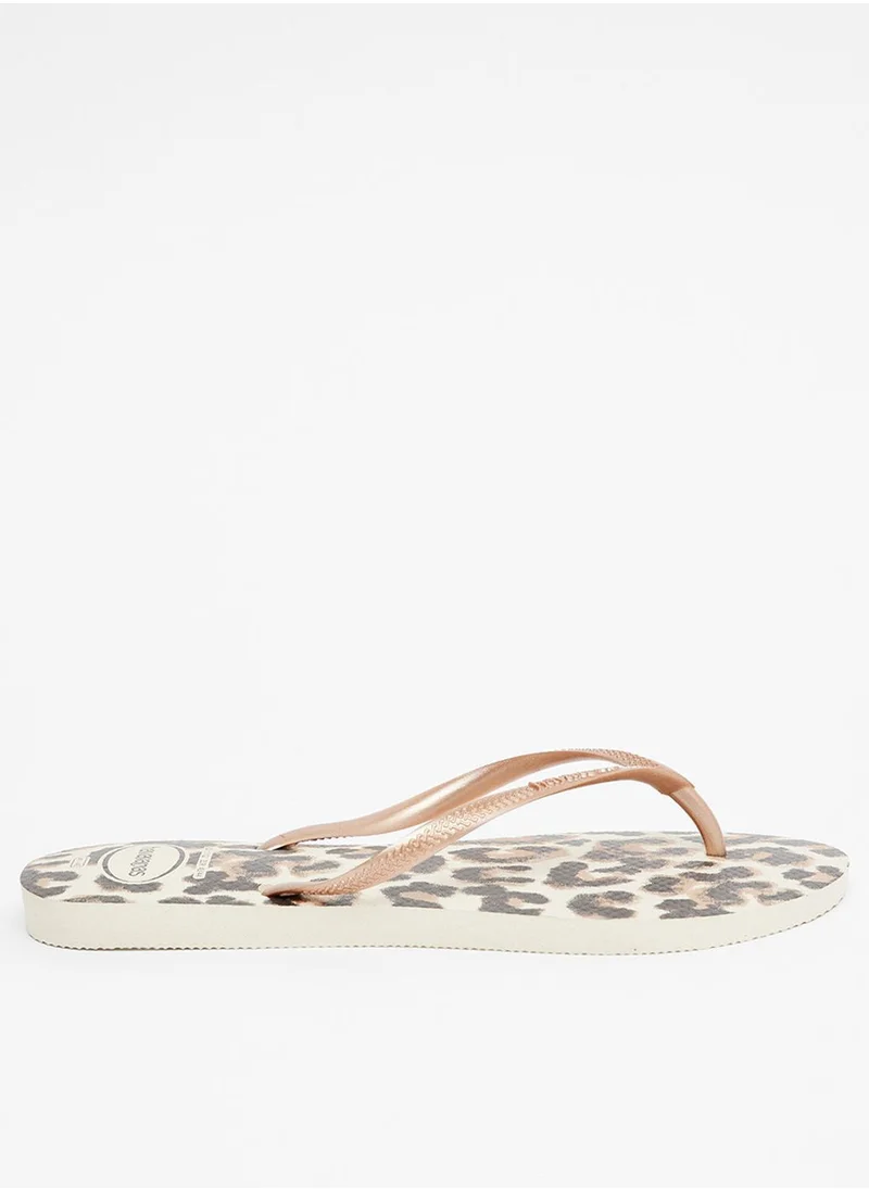 havaianas Slim Leopard Print Flip Flops