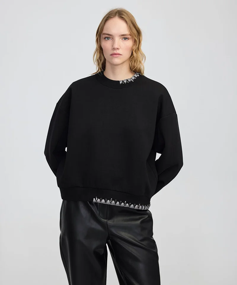 ابيكول Rhinestone Sweatshirt